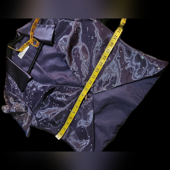 Elegant Purple Sheer Women's Jacket - Picture 5 of 6